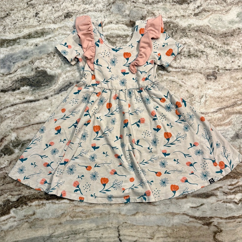 Rags Floral Dress with Ruffles